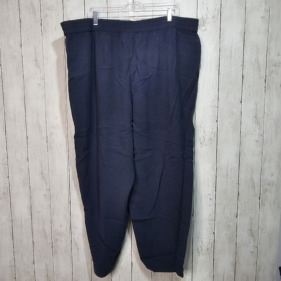 NWT Pure J. Jill Women's Blue Sandwashed Rayon Pull-On Pants Size 3X Pockets. - Picture 7 of 7